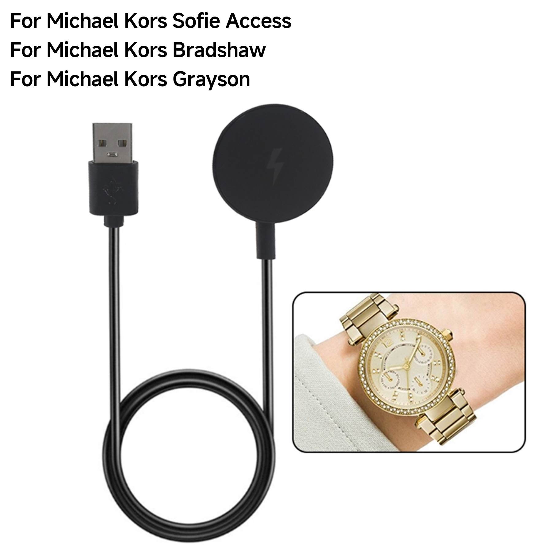 Charger Cable For Michael Kors - Smartwatch Watches Michael Kors บทวิจารณ์และราคา