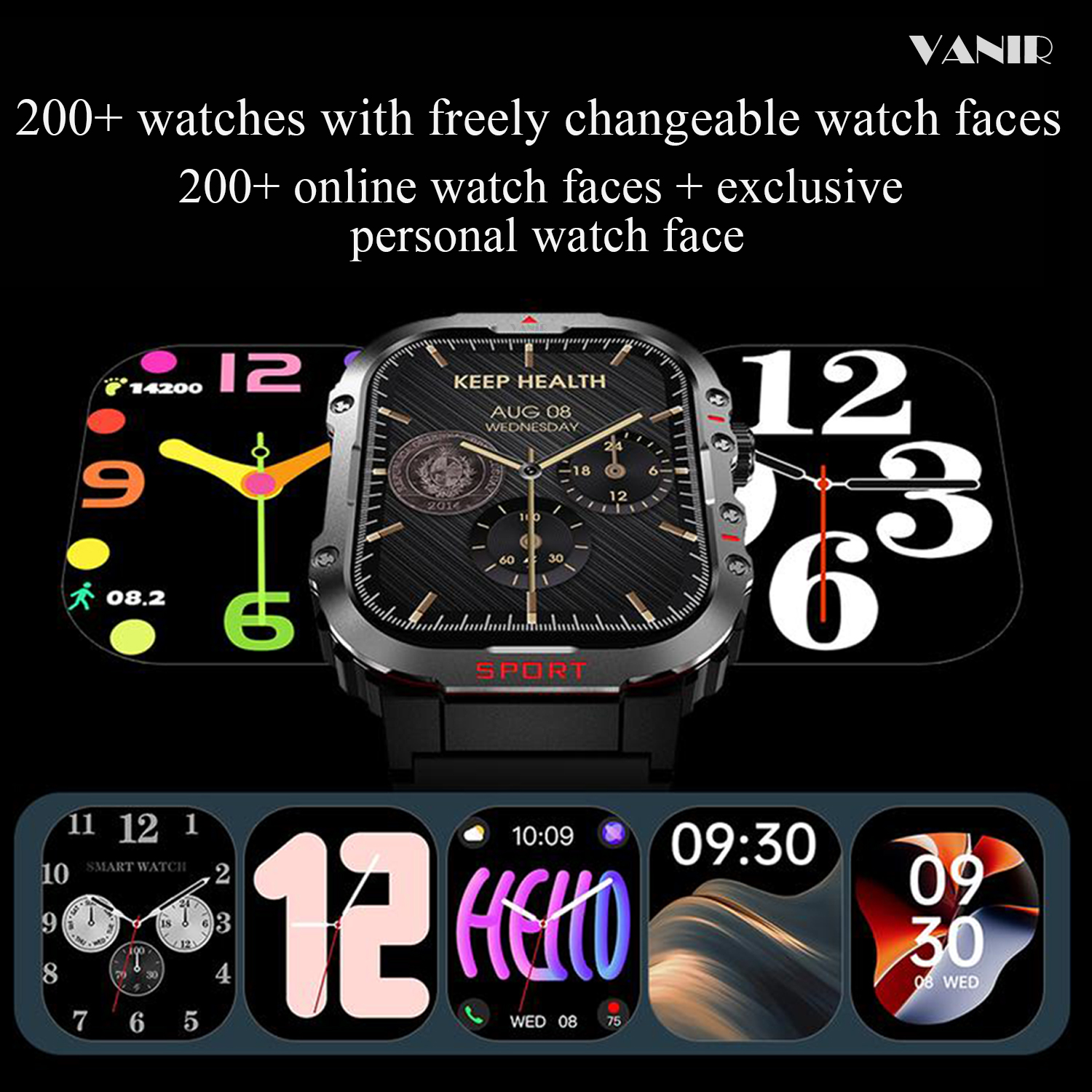 VANIR Bluetooth Smartwatch - M - Smartwatch Watches With Bluetooth บทวิจารณ์และราคา