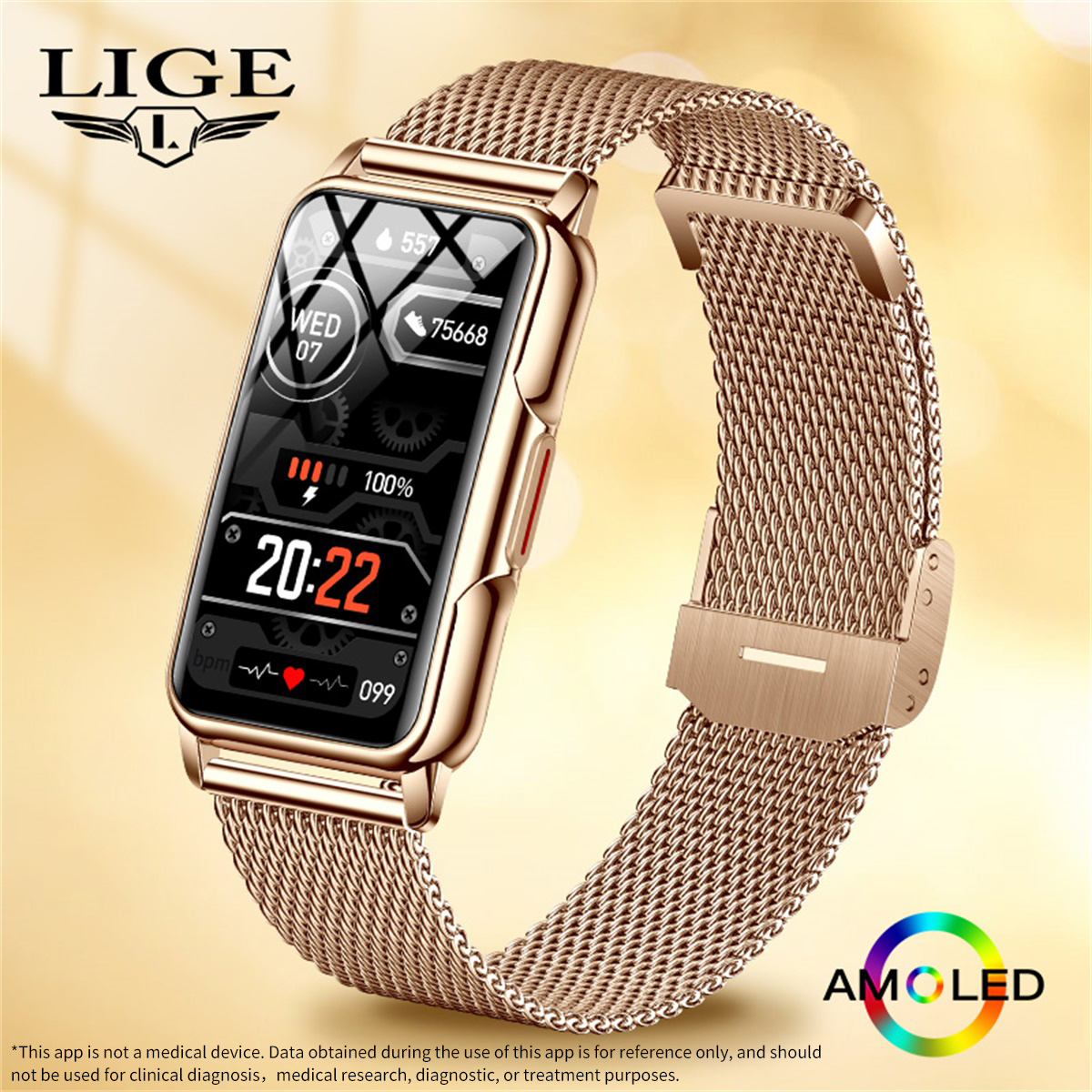 LIGE Smart Watch Men Women Fit - Smartwatch Watches With Bluetooth บทวิจารณ์และราคา