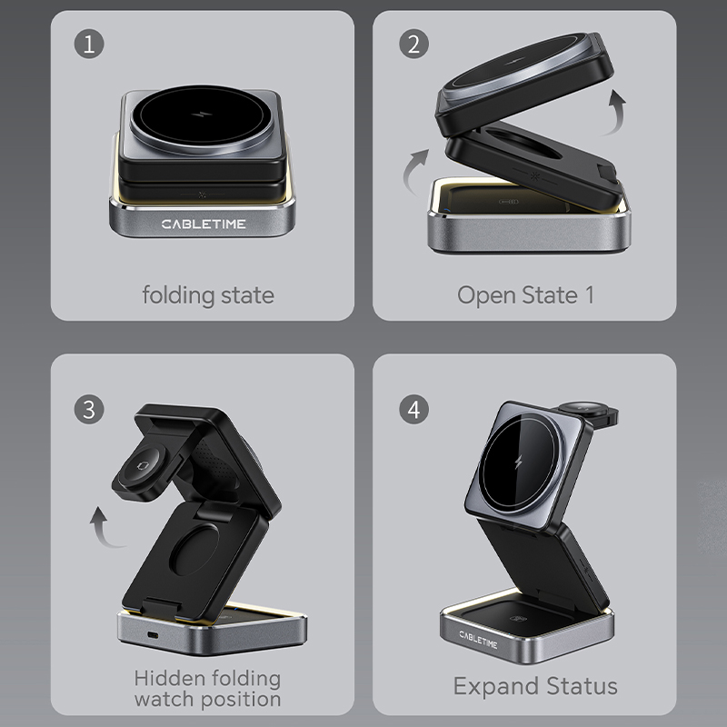 CABLETIME Foldable Magnetic 3  - Watches Smartwatch Samsung บทวิจารณ์และราคา